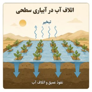 اتلاف آب در آبیاری سطحی